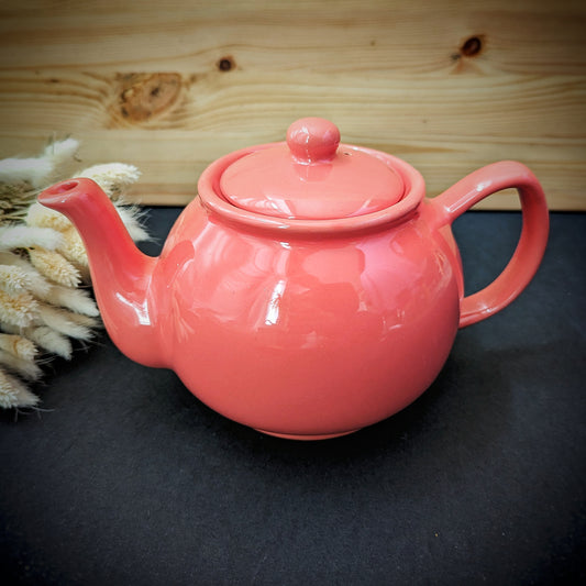 Teapot Stoneware Tea Serving Pot - Coral 1.1L
